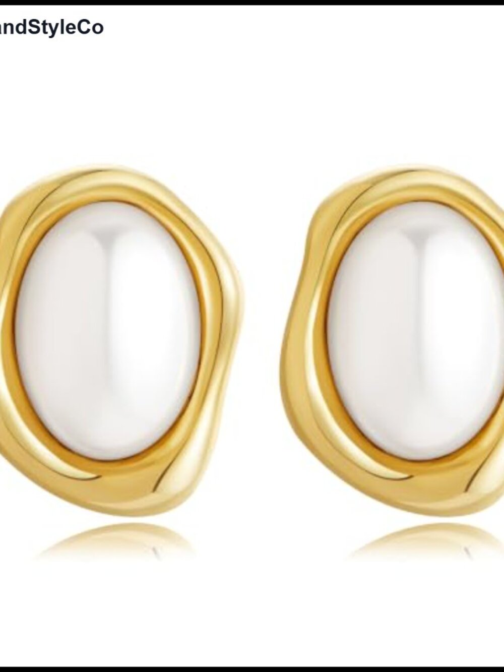 Gold Baroque Pearl Earrings Irregular Hypoallergenic Women Jewelry
